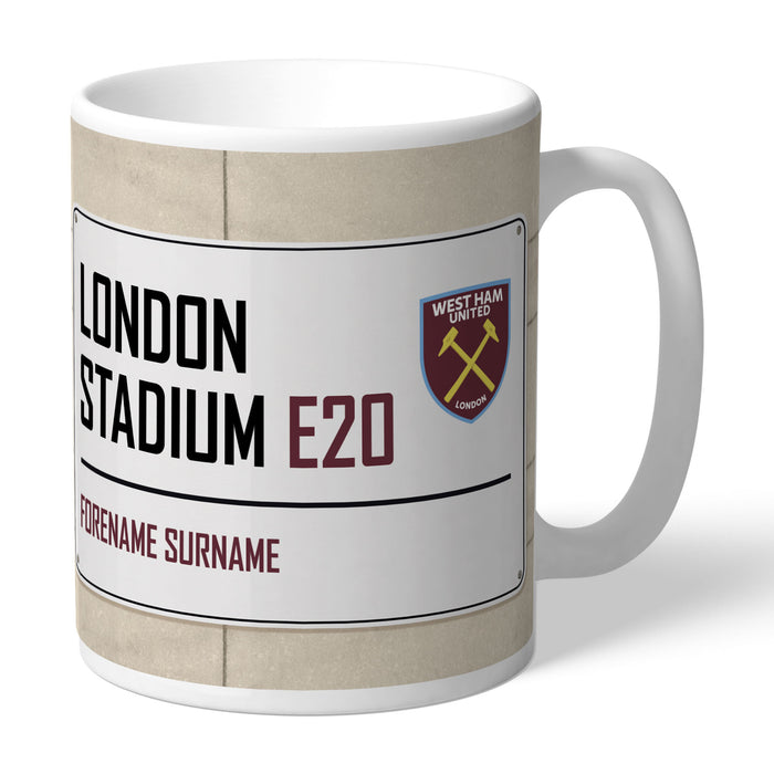 West Ham United FC Street Sign Mug - The Gift Cabin UK