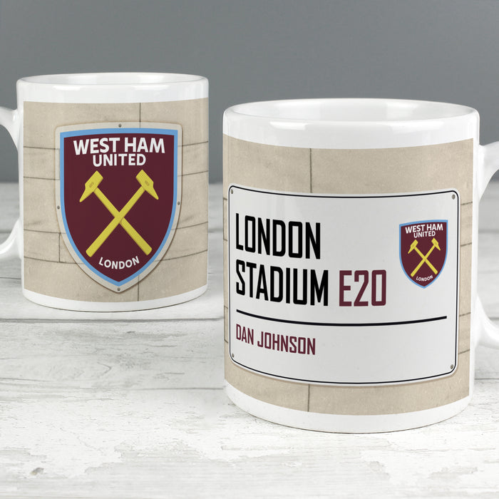 West Ham United FC Street Sign Mug - The Gift Cabin UK