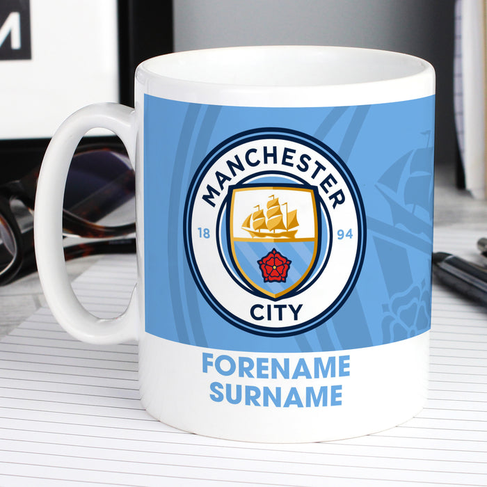 Manchester City FC Bold Crest Mug - The Gift Cabin UK