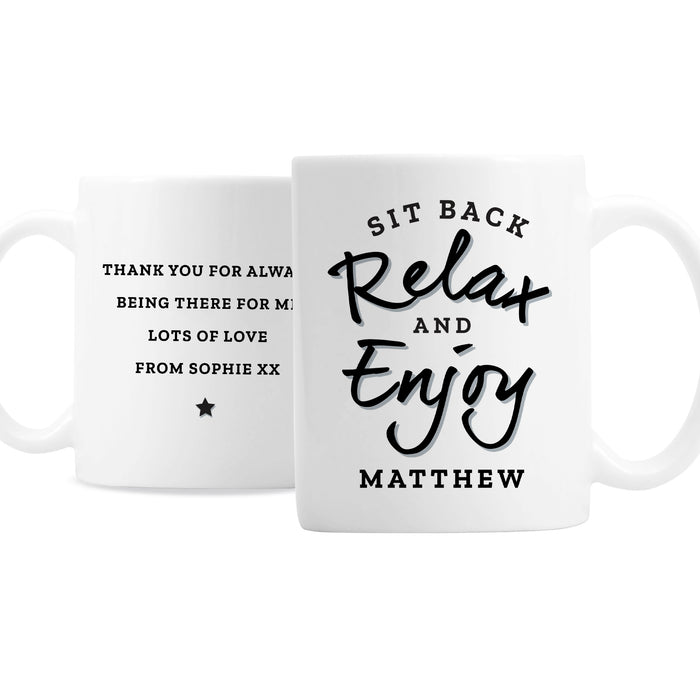 Personalised Sit Back & Relax Mug - The Gift Cabin UK