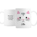 Personalised Cute Cat Face Mug - The Gift Cabin UK