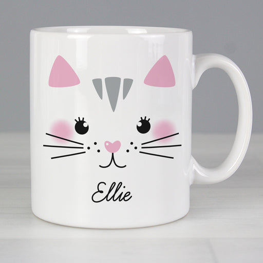 Personalised Cute Cat Face Mug - The Gift Cabin UK