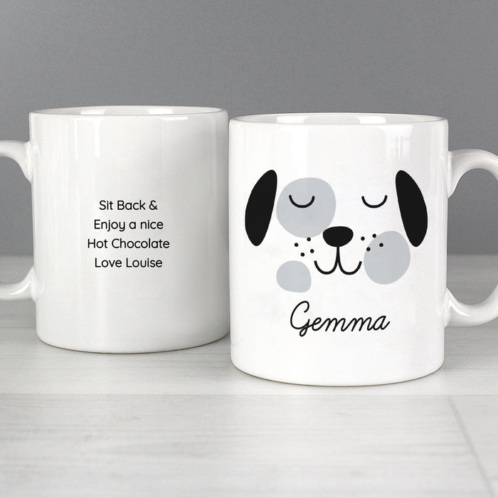 Personalised Cute Dog Face Mug - The Gift Cabin UK