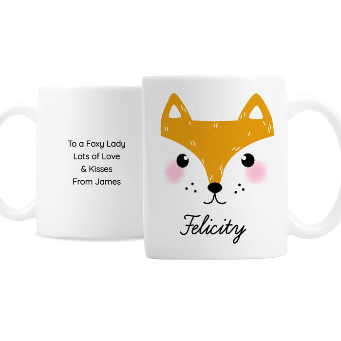 Personalised Cute Fox Face Mug - The Gift Cabin UK