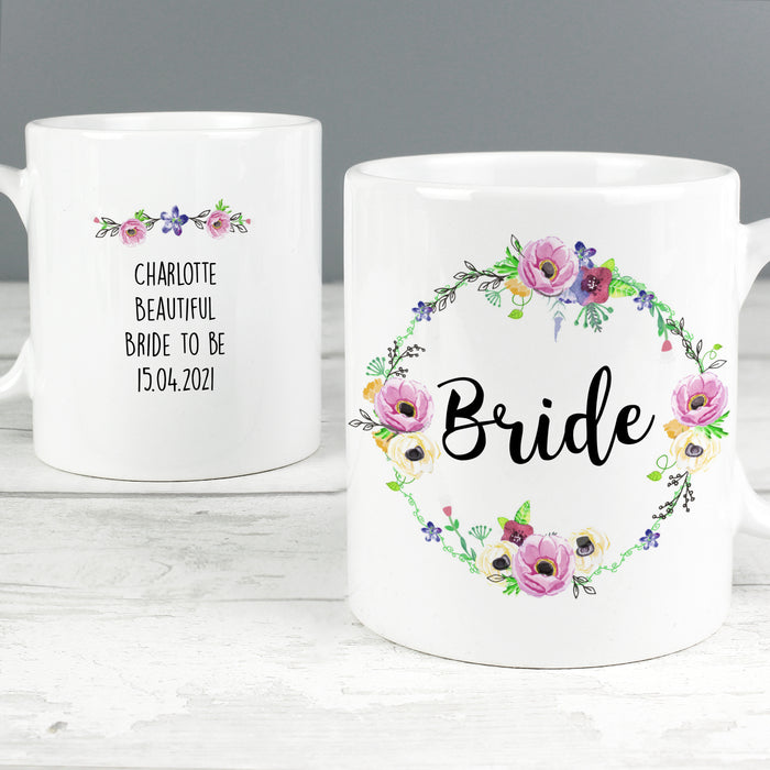 Personalised Floral Mug - The Gift Cabin UK