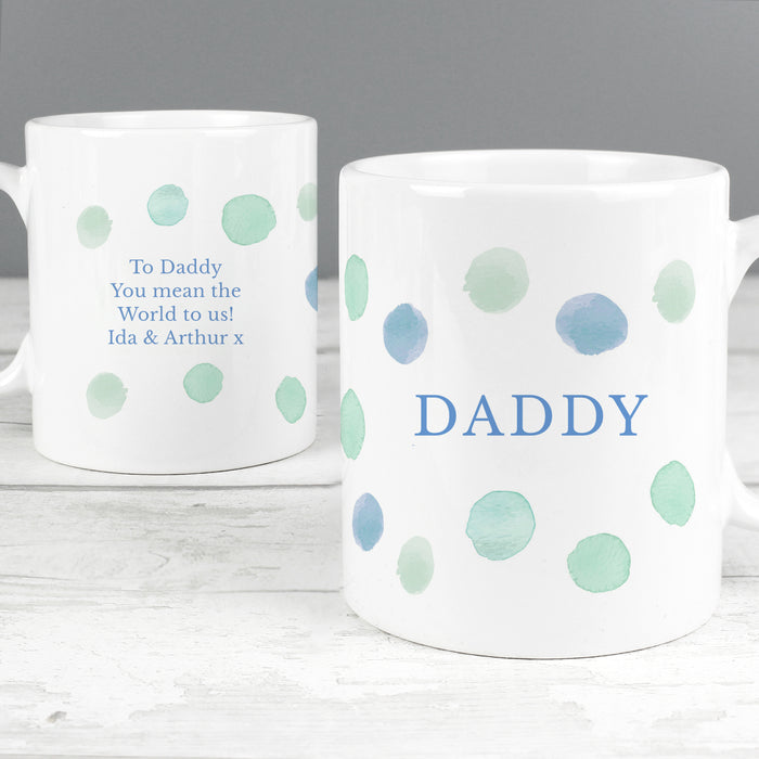 Personalised Blue Spot Mug - The Gift Cabin UK