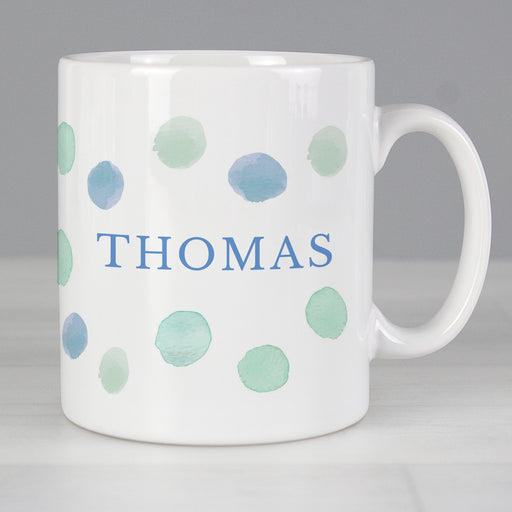 Personalised Blue Spot Mug - The Gift Cabin UK