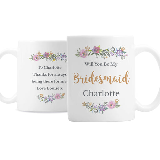 Personalised Floral Message Mug - The Gift Cabin UK