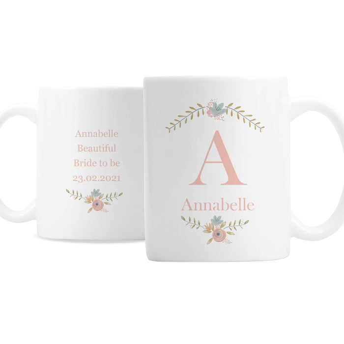 Personalised Floral Bouquet Mug - The Gift Cabin UK