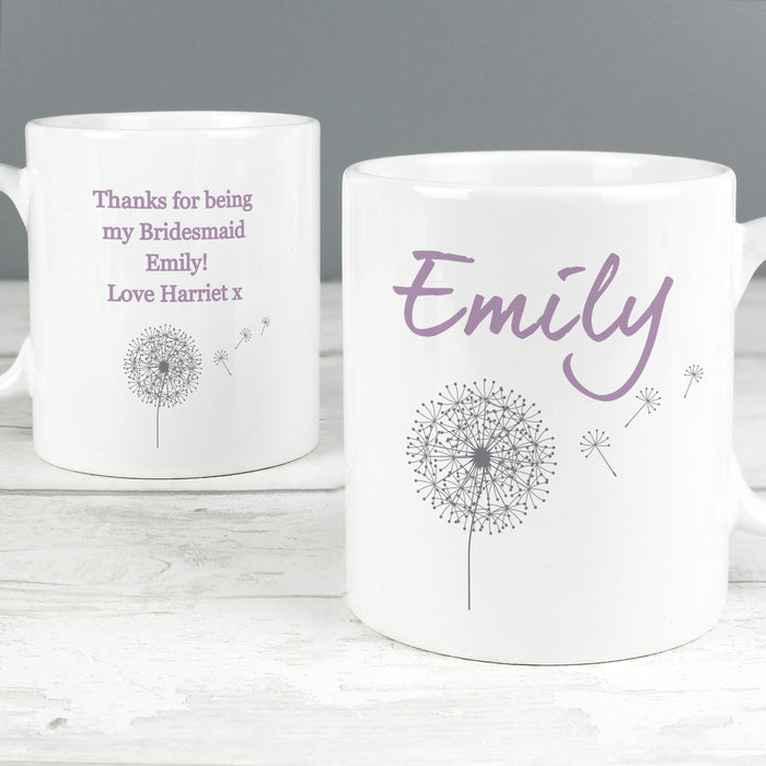 Personalised Dandelion Mug - The Gift Cabin UK