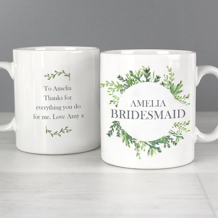 Personalised Botanical Mug - The Gift Cabin UK