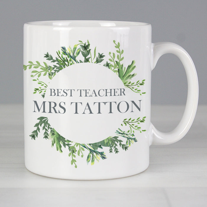 Personalised Botanical Mug - The Gift Cabin UK