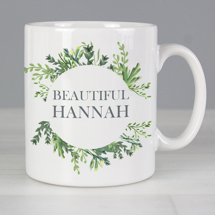 Personalised Botanical Mug - The Gift Cabin UK