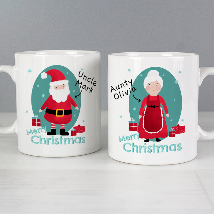 Personalised Mr & Mrs Claus Mug Set - The Gift Cabin UK