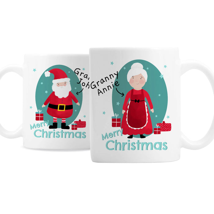 Personalised Mr & Mrs Claus Mug Set - The Gift Cabin UK