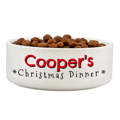 Personalised Christmas Dinner 14cm Medium Pet Bowl - The Gift Cabin UK