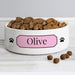 Personalised Pink Plaque 14cm Medium Pet Bowl - The Gift Cabin UK