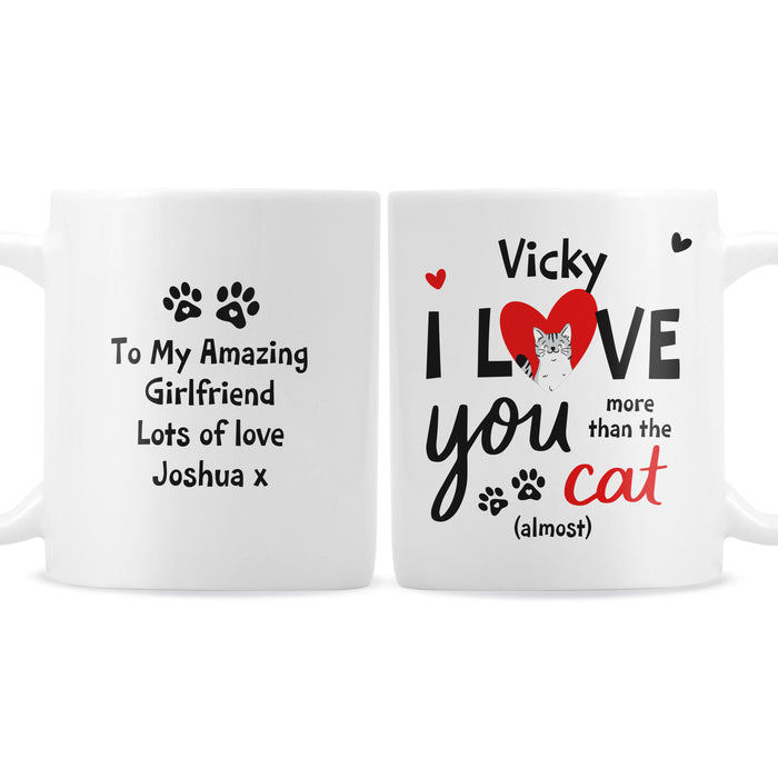 Personalised I Love You More Than The Cat Mug - The Gift Cabin UK