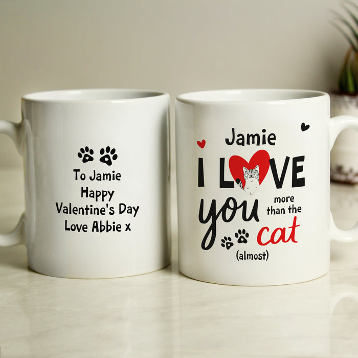 Personalised I Love You More Than The Cat Mug - The Gift Cabin UK