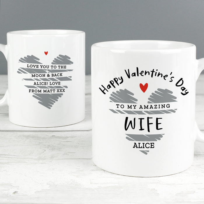 Personalised Happy Valentine's Day Mug - The Gift Cabin UK