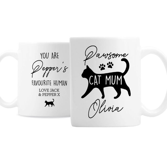 Personalised Pawsome Cat Mum Mug - The Gift Cabin UK