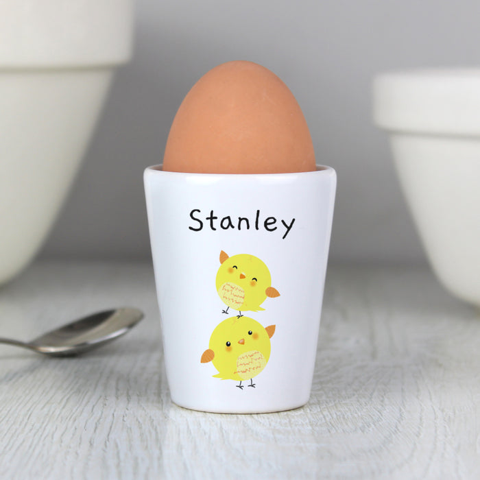 Personalised Easter Chicks Egg Cup