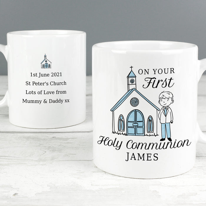 Personalised Boys First Holy Communion Mug - The Gift Cabin UK