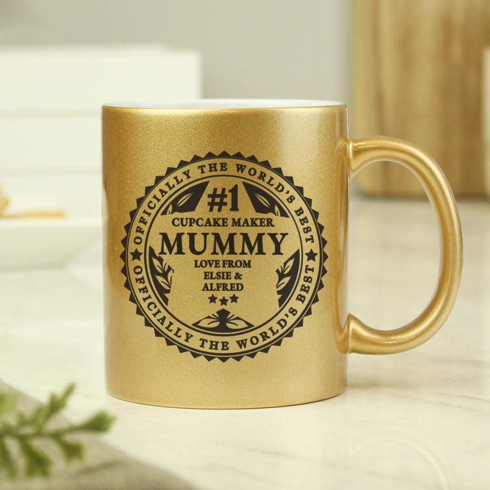 Personalised Worlds Best Gold Mug - The Gift Cabin UK