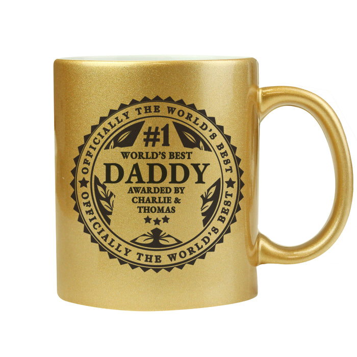 Personalised Worlds Best Gold Mug - The Gift Cabin UK