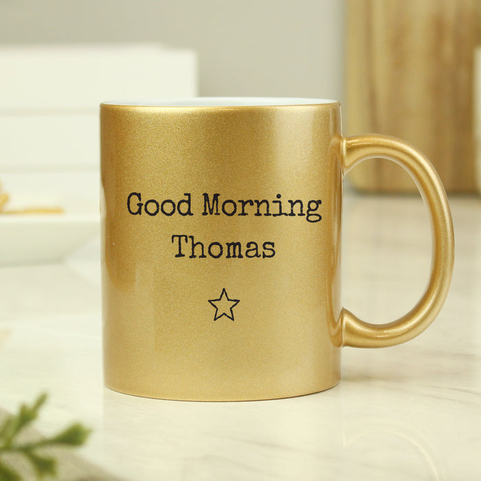 Personalised Free Text Gold Mug - The Gift Cabin UK