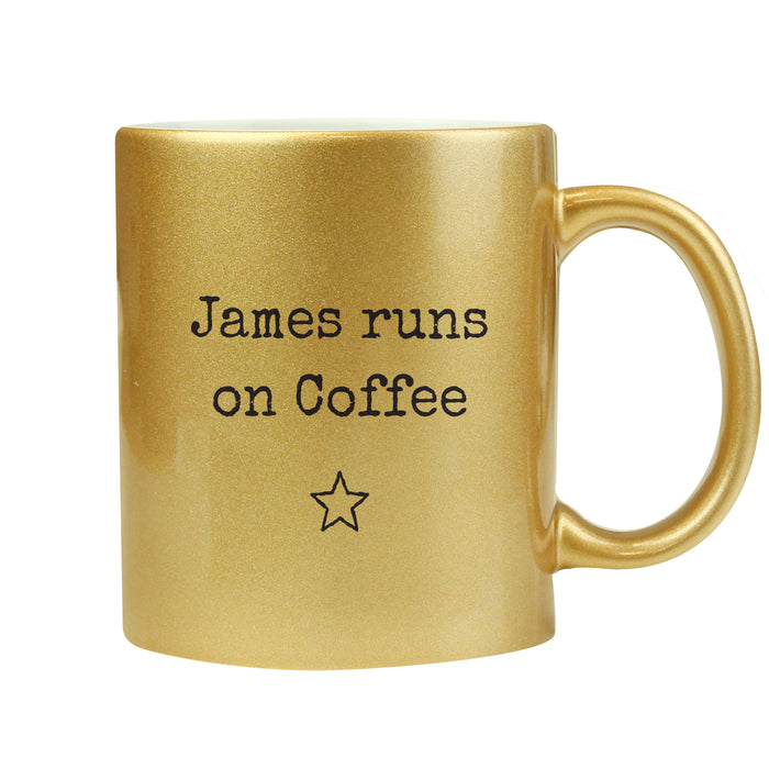 Personalised Free Text Gold Mug - The Gift Cabin UK