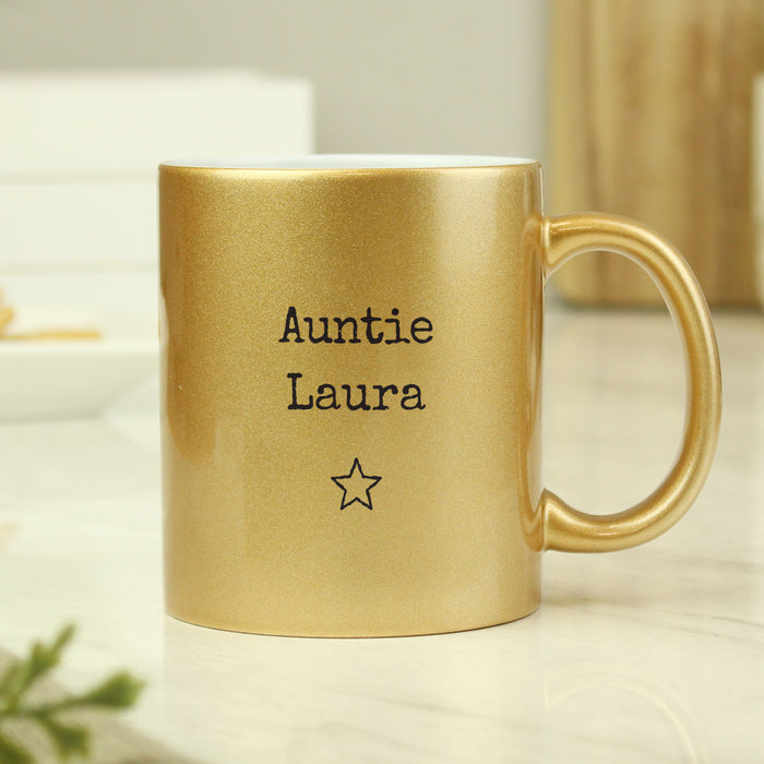 Personalised Free Text Gold Mug - The Gift Cabin UK