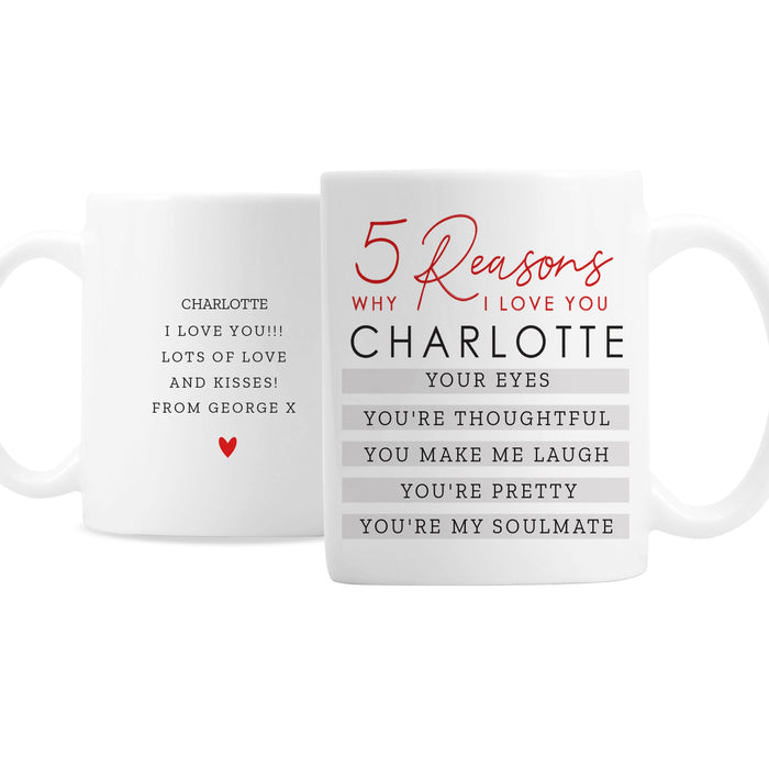 Personalised 5 Reasons Why Mug - The Gift Cabin UK