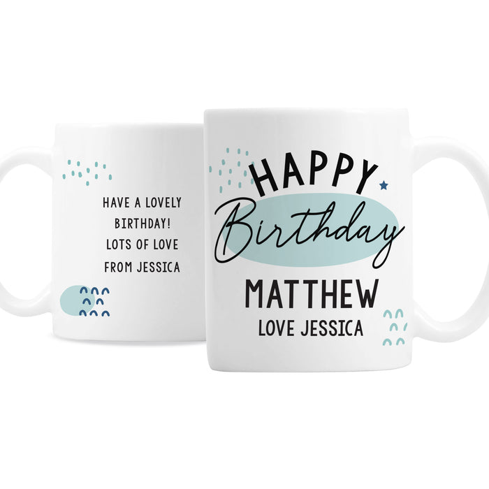 Personalised Happy Birthday Mug - The Gift Cabin UK