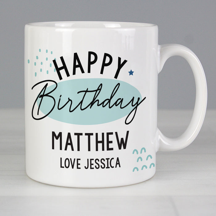 Personalised Happy Birthday Mug - The Gift Cabin UK