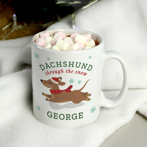 Personalised Dachshund Through... Christmas Mug - The Gift Cabin UK