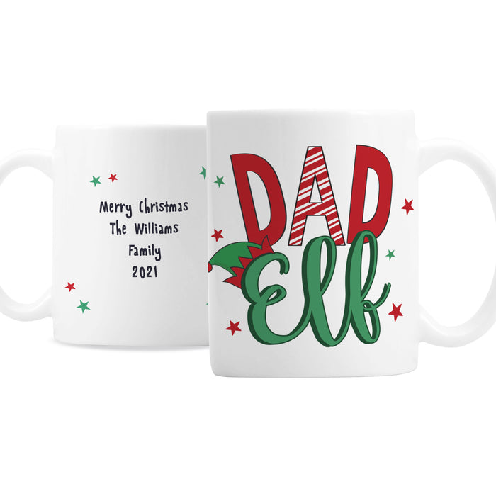 Personalised Dad Elf Mug - The Gift Cabin UK