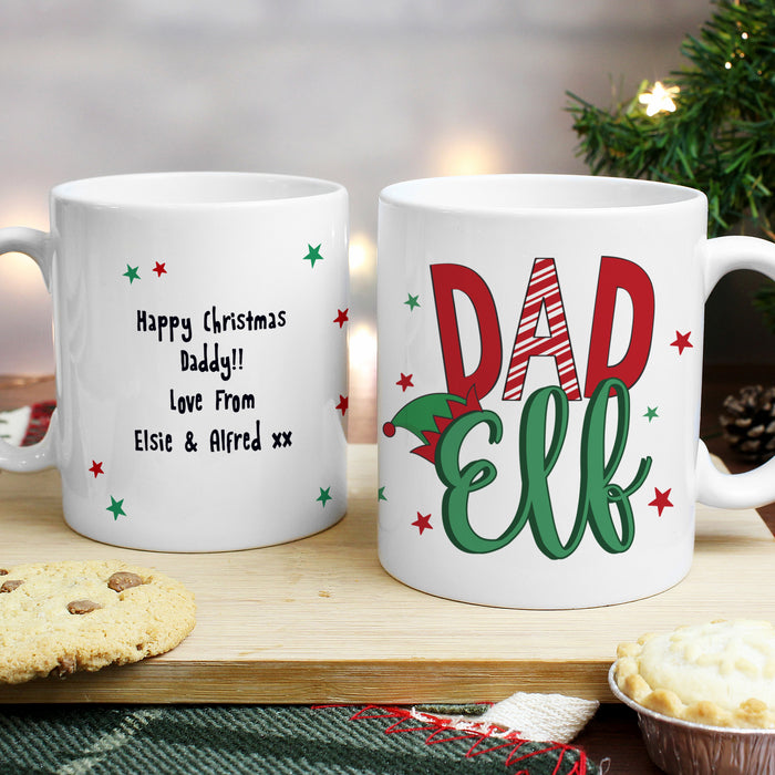 Personalised Dad Elf Mug - The Gift Cabin UK