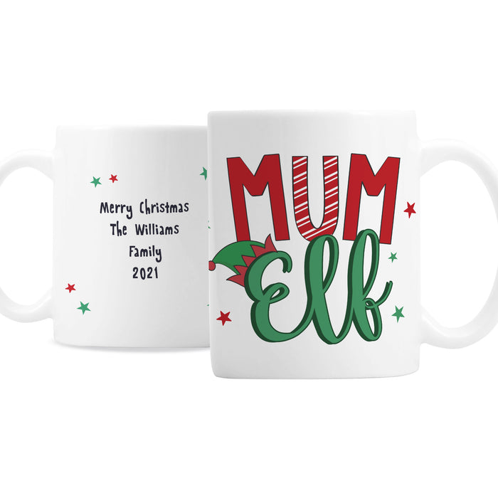 Personalised Mum Elf Mug - The Gift Cabin UK