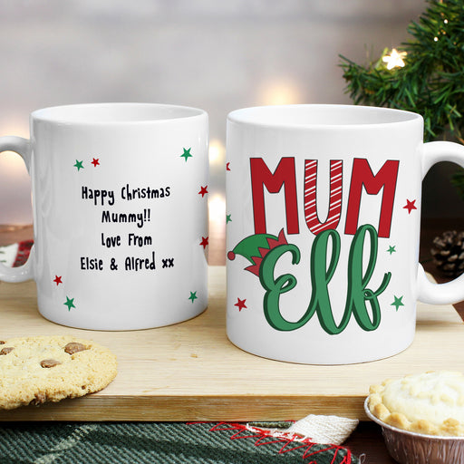 Personalised Mum Elf Mug - The Gift Cabin UK