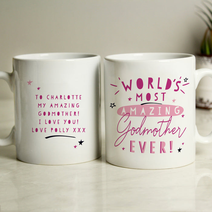 Personalised World's Most Amazing Godmother Mug - The Gift Cabin UK