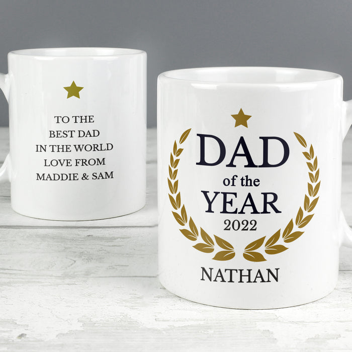 Personalised Dad of the Year Mug - The Gift Cabin UK