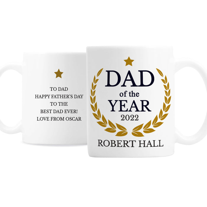 Personalised Dad of the Year Mug - The Gift Cabin UK