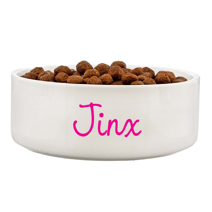 Personalised Pink Name 14cm Medium Pet Bowl - The Gift Cabin UK