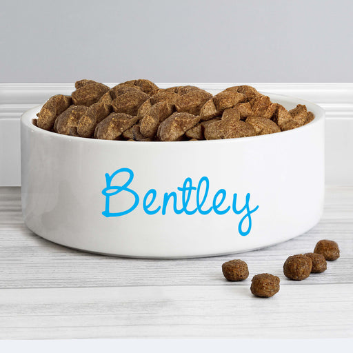 Personalised Blue Name 14cm Medium Pet Bowl - The Gift Cabin UK