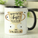 Personalised World's Best Teacher Trophy Black Handled Mug - The Gift Cabin UK