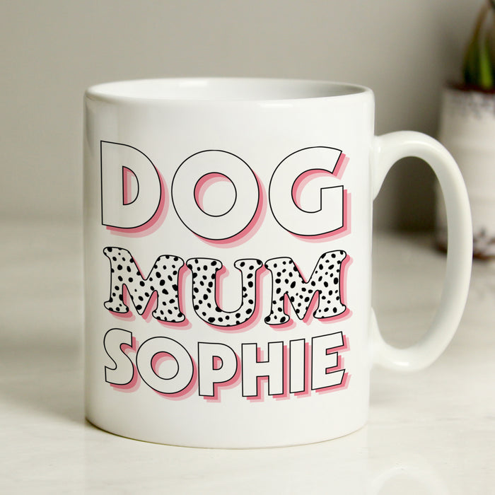 Personalised Dog Mum Pink Spots Mug - The Gift Cabin UK