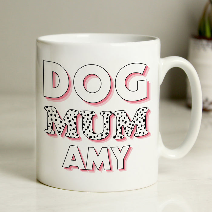 Personalised Dog Mum Pink Spots Mug - The Gift Cabin UK