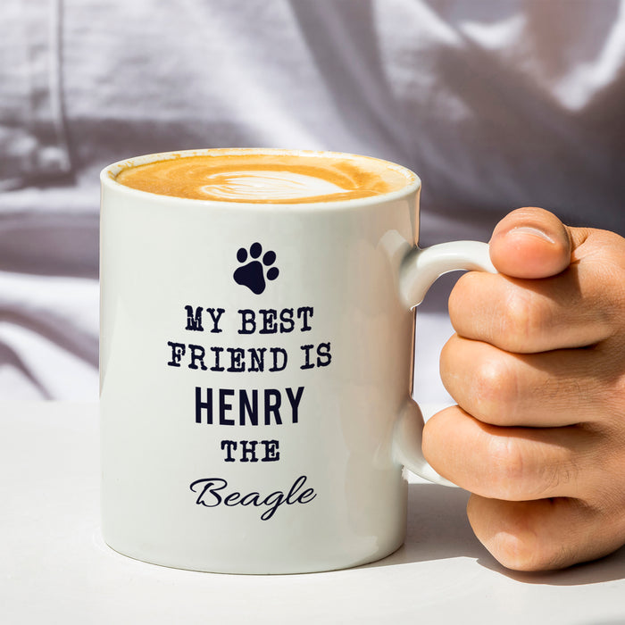 Personalised Paw Print Dog Breed Mug - The Gift Cabin UK