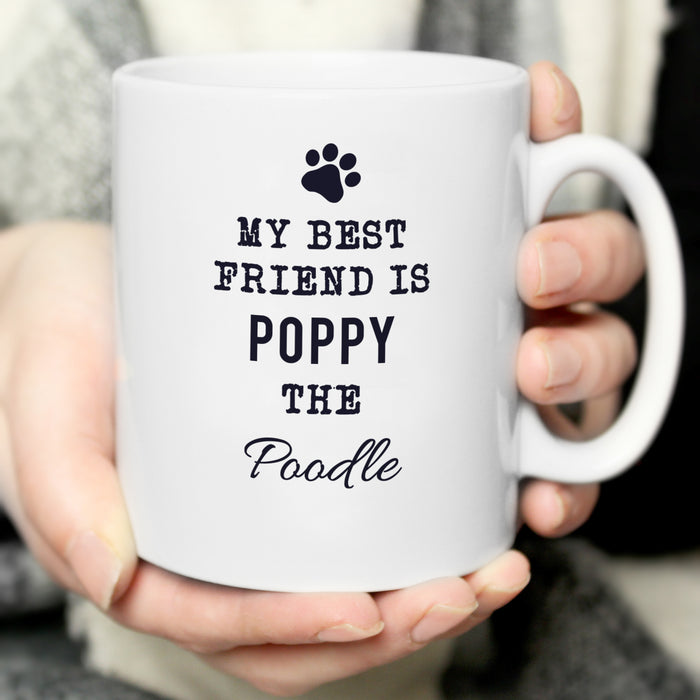 Personalised Paw Print Dog Breed Mug - The Gift Cabin UK